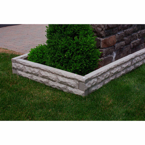 Good Ideas Garden Wizard Self Watering 4 Foot Stone Landscape Border Wall - Dark Granite