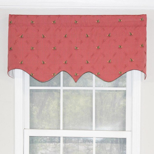 Rod Pocket Valance 50 quot X 17 quot Red By Rlf Home