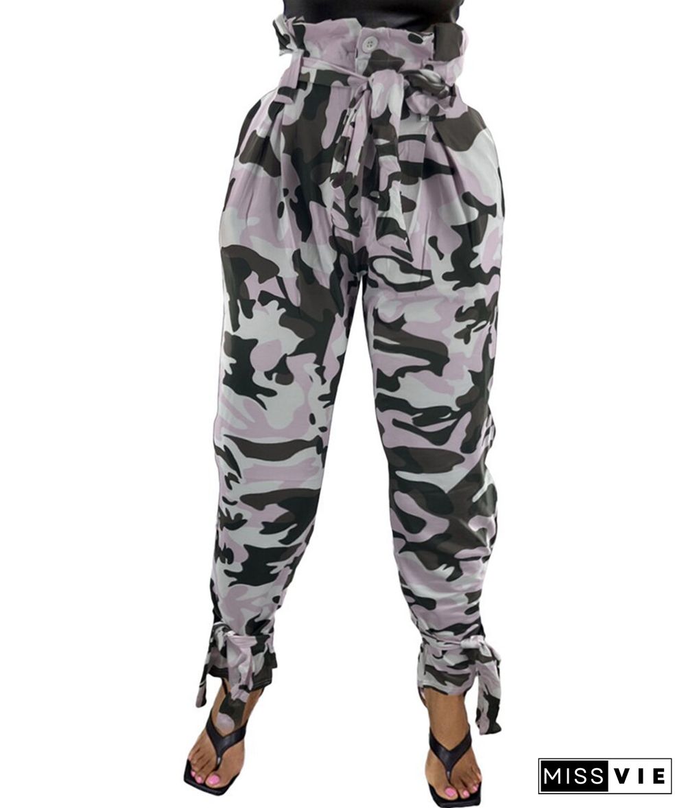 Casual Hip Hop Loose Jogger Camouflage Print Pants