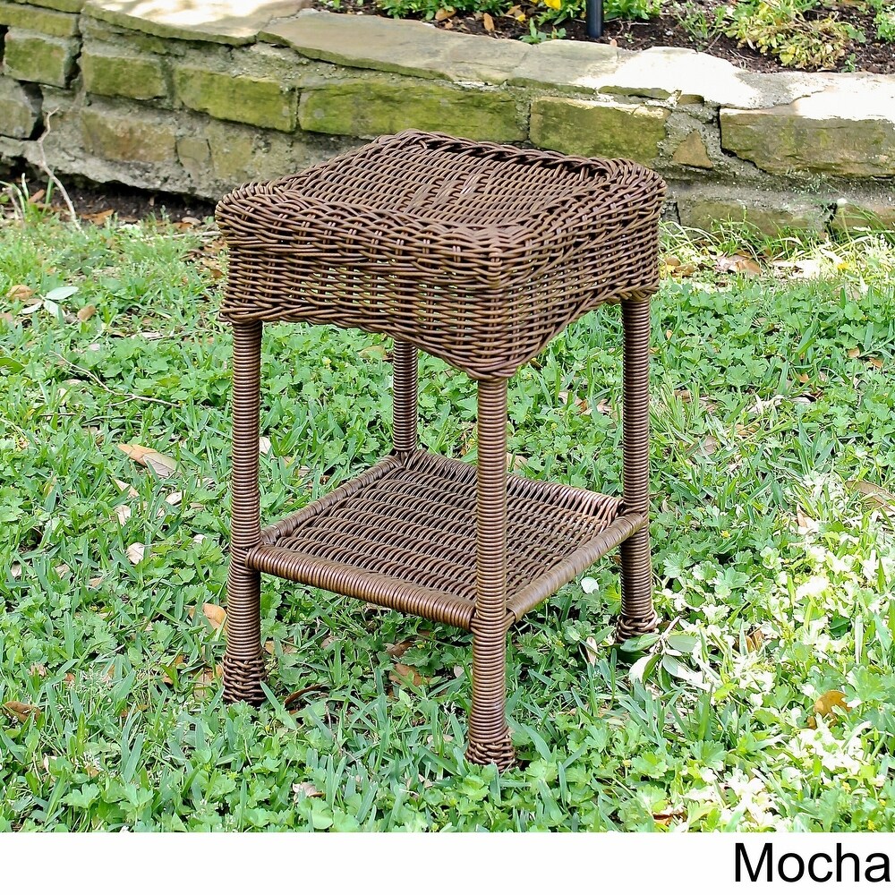 International Caravan Chelsea Resin Wicker Side Table