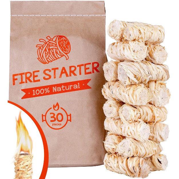 Zorestar Fire Starters Eco Firelighters For Indoor And Outdoor Use Xxl 30 Pc