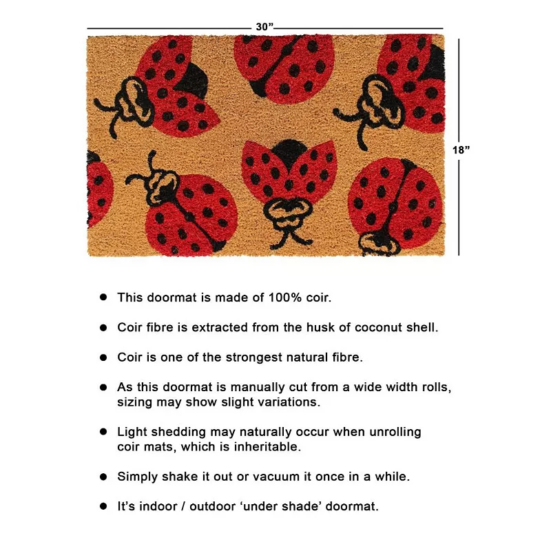 RugSmith Lady Bug Doormat