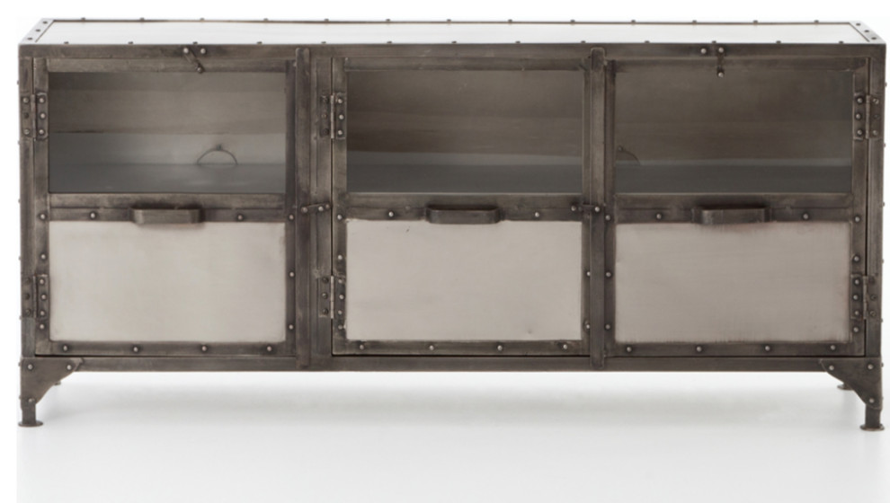 Doyle Media Console   Industrial   Console Tables   by Marco Polo Imports  Houzz