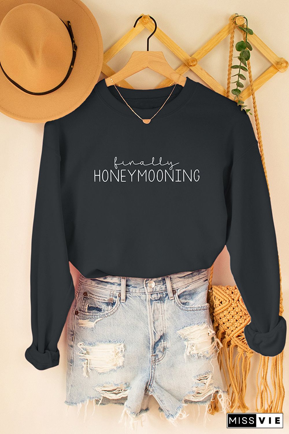 Finally Honeymooning Sweatshirt Wholesale