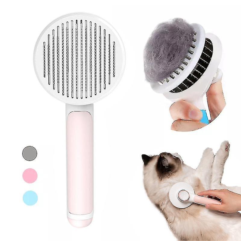 Pet Cat Brush Dog Comb Hair Removes Pet Hair Comb Self Cleaning Slicker Brush For Cats Dogs Removes Tangled Hair Beauty Products