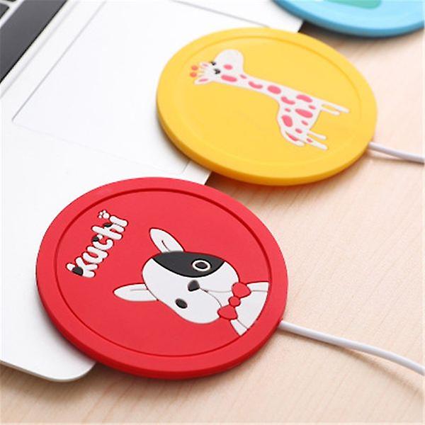 Portable USB Cup Heating Antiskid Cartoon Mat Warm Pad Electric Insulation Coaster (Dog)