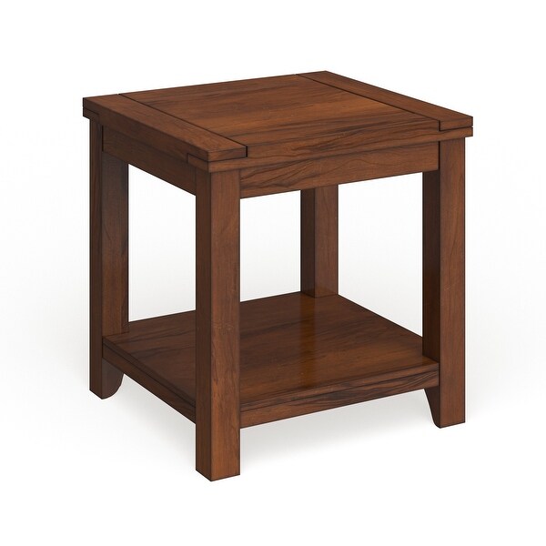 Furniture of America Llat Farmhouse Cherry 24-inch 1-shelf Side Table