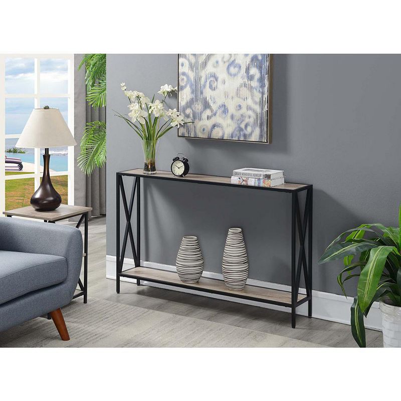 Convenience Concepts Tucson Console Table， Sandstone Black