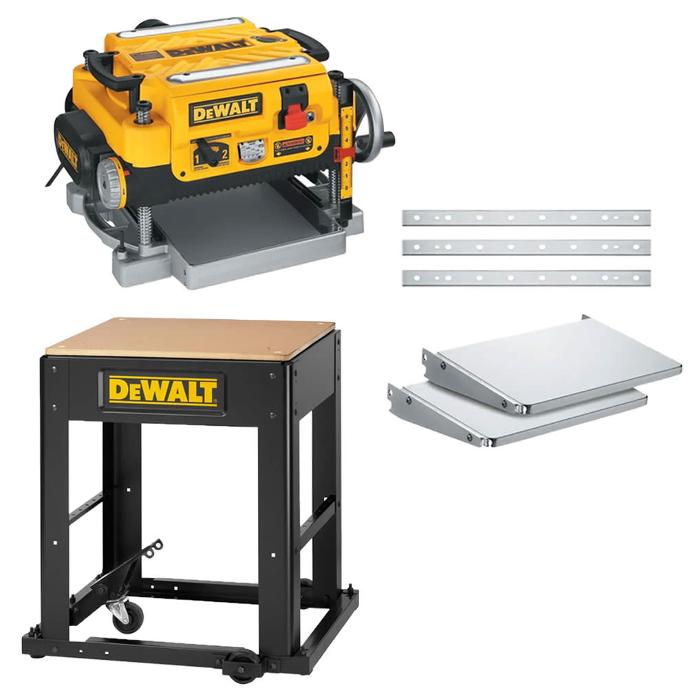 DEWALT Thickness Planer 13 2 Speed 3 Knife with Mobile Stand