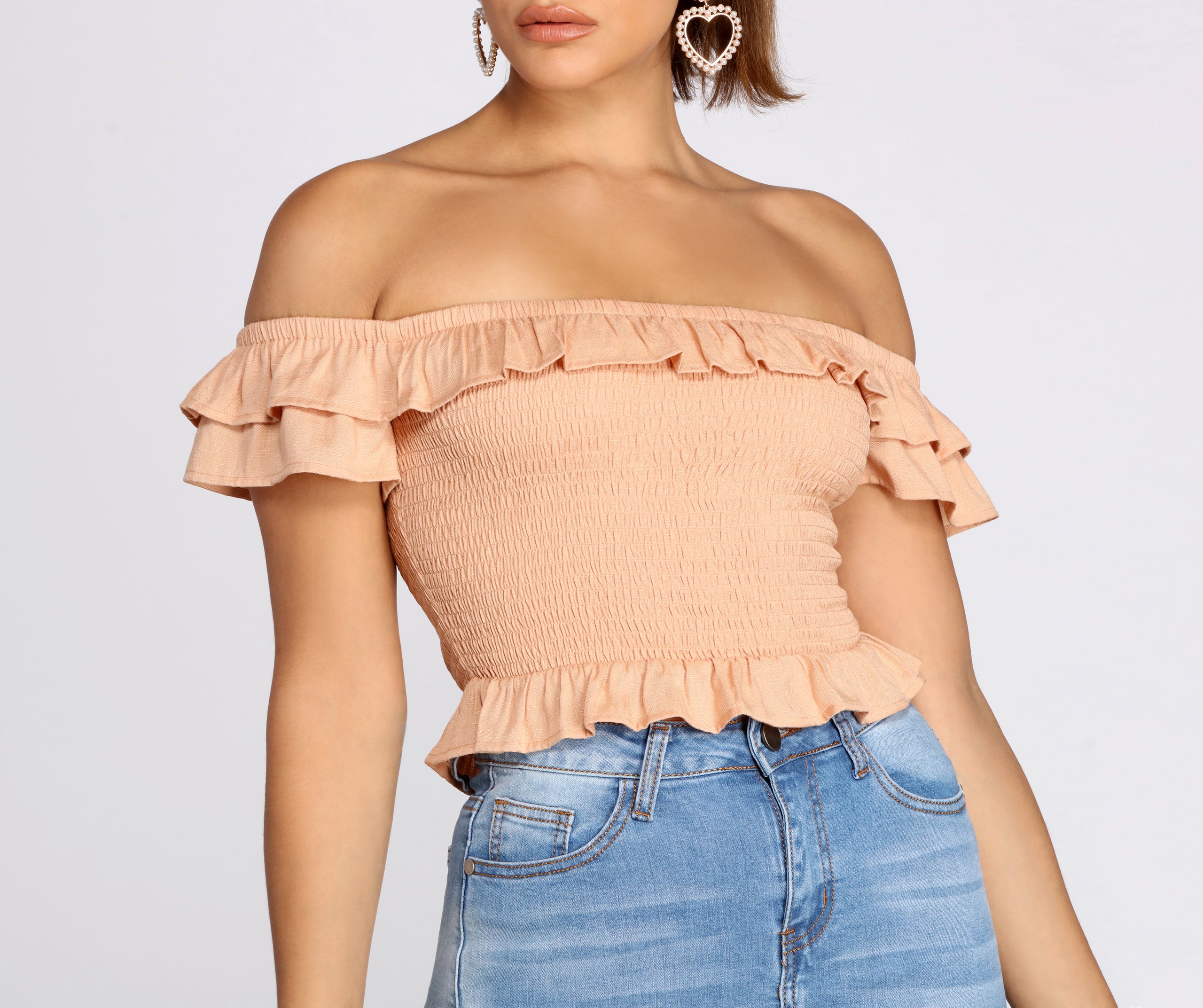 Charmed In Ruffles Peplum Top