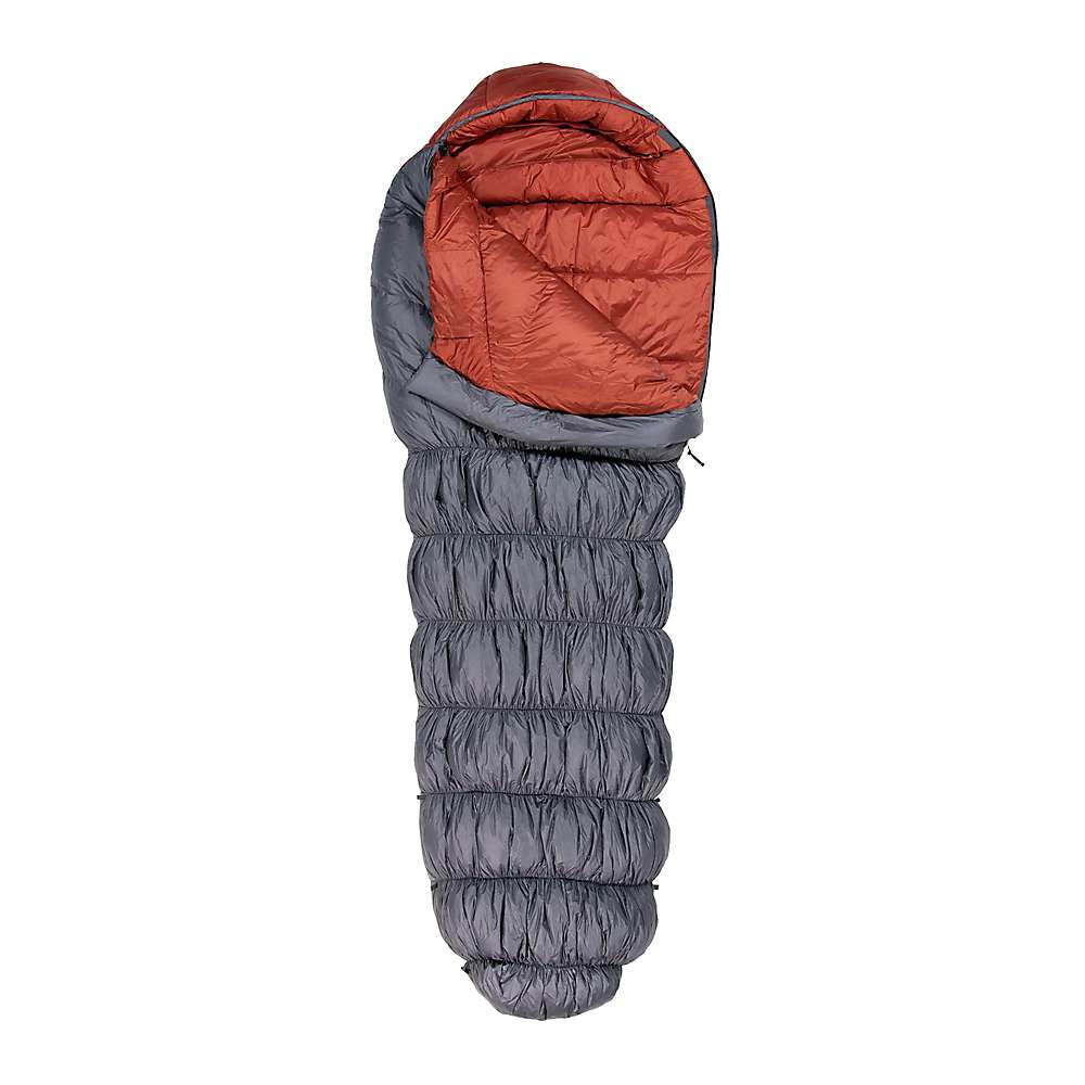 Klymit KSB 20 Three Season Down Hybrid Mummy Sleeping Bag, 82x30in, Rust Red/Gray