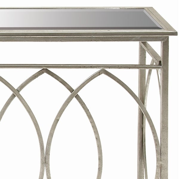 Silver Iron Traditional Console Table 32 x 54 x 16 - 54 x 16 x 32