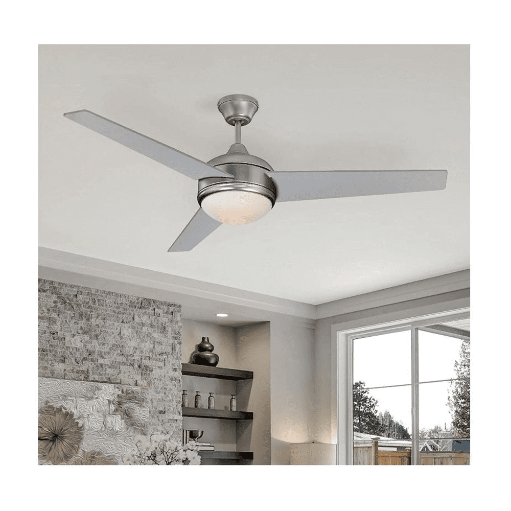 Luminance Concord Fans 52SKY3SN-LED-90CRI 52 Inches Skylark 3 Blade Fan - Frosted Opal Glass - with Satin Nickel Finish