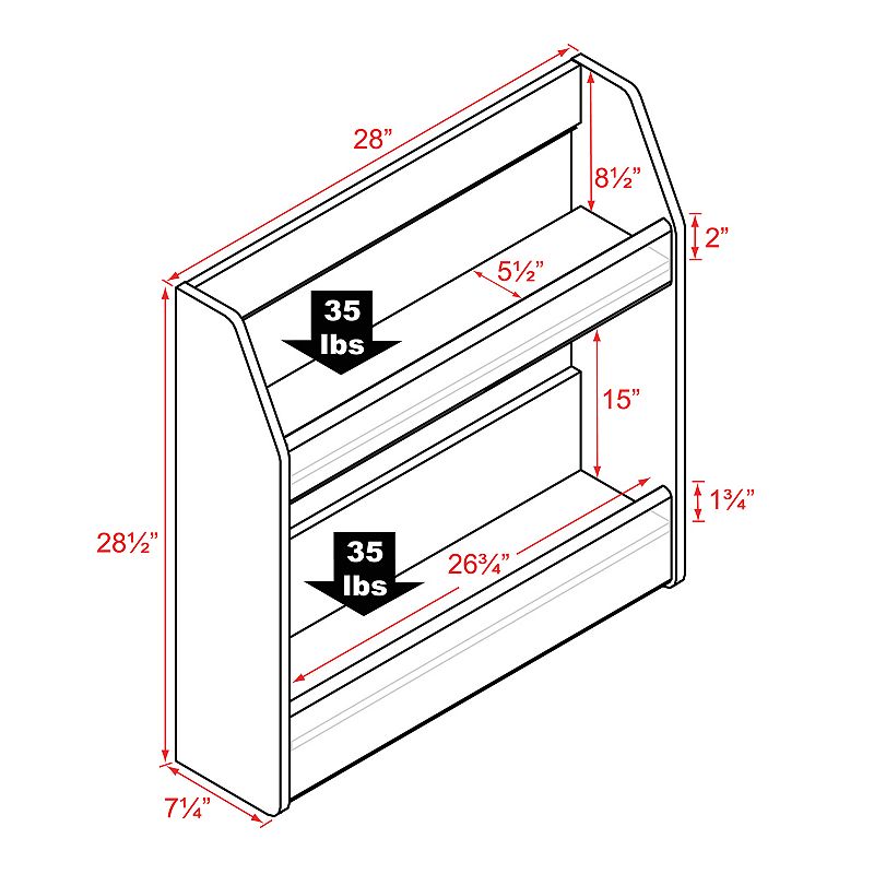 Prepac 2-Tier Floating Wine and Liquor Rack