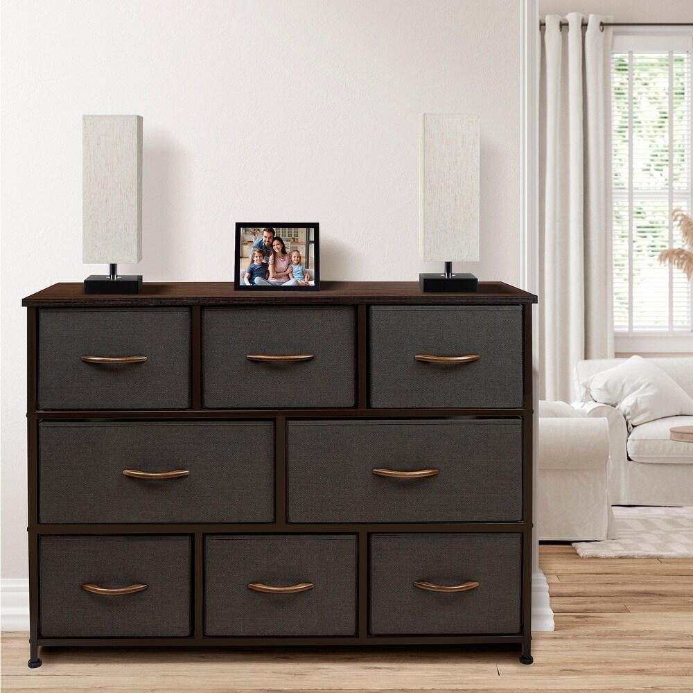 Dresser w/ 8 Drawers Furniture Storage Chest for Clothing Organization