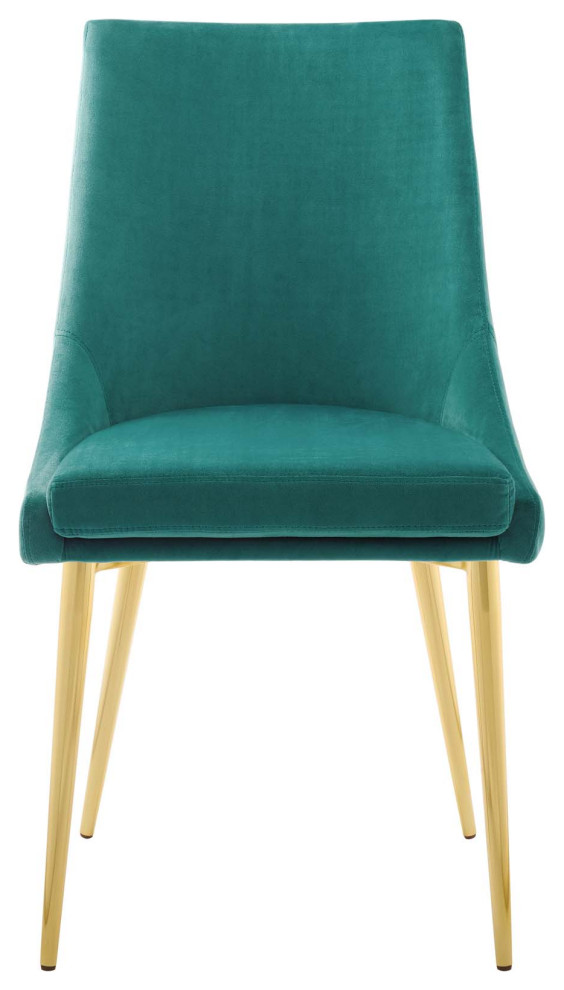 Viscount Modern Accent Performance Velvet Dining Chair   Midcentury   Dining Chairs   by Kolibri Decor  Houzz