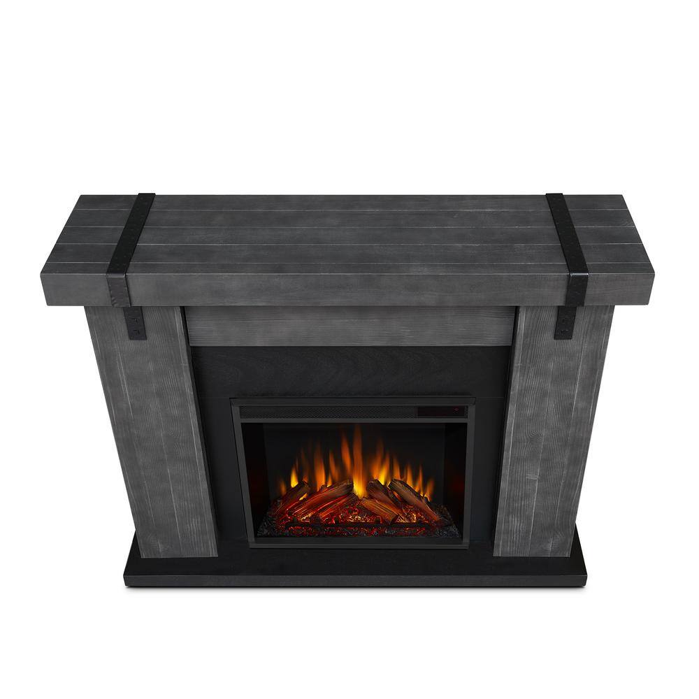 Real Flame Aspen 49 in. Freestanding Electric Fireplace TV Stand in Gray Barnwood 9220E-GBW