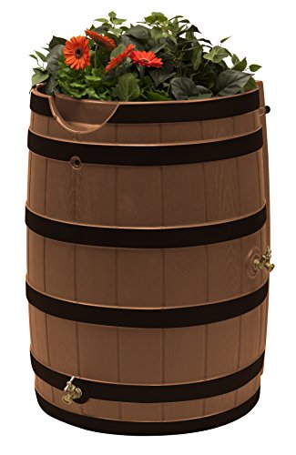 Good Ideas Rain Wizard 65 Gallon Rain Barrel with Darkened Ribs - Terra Cotta