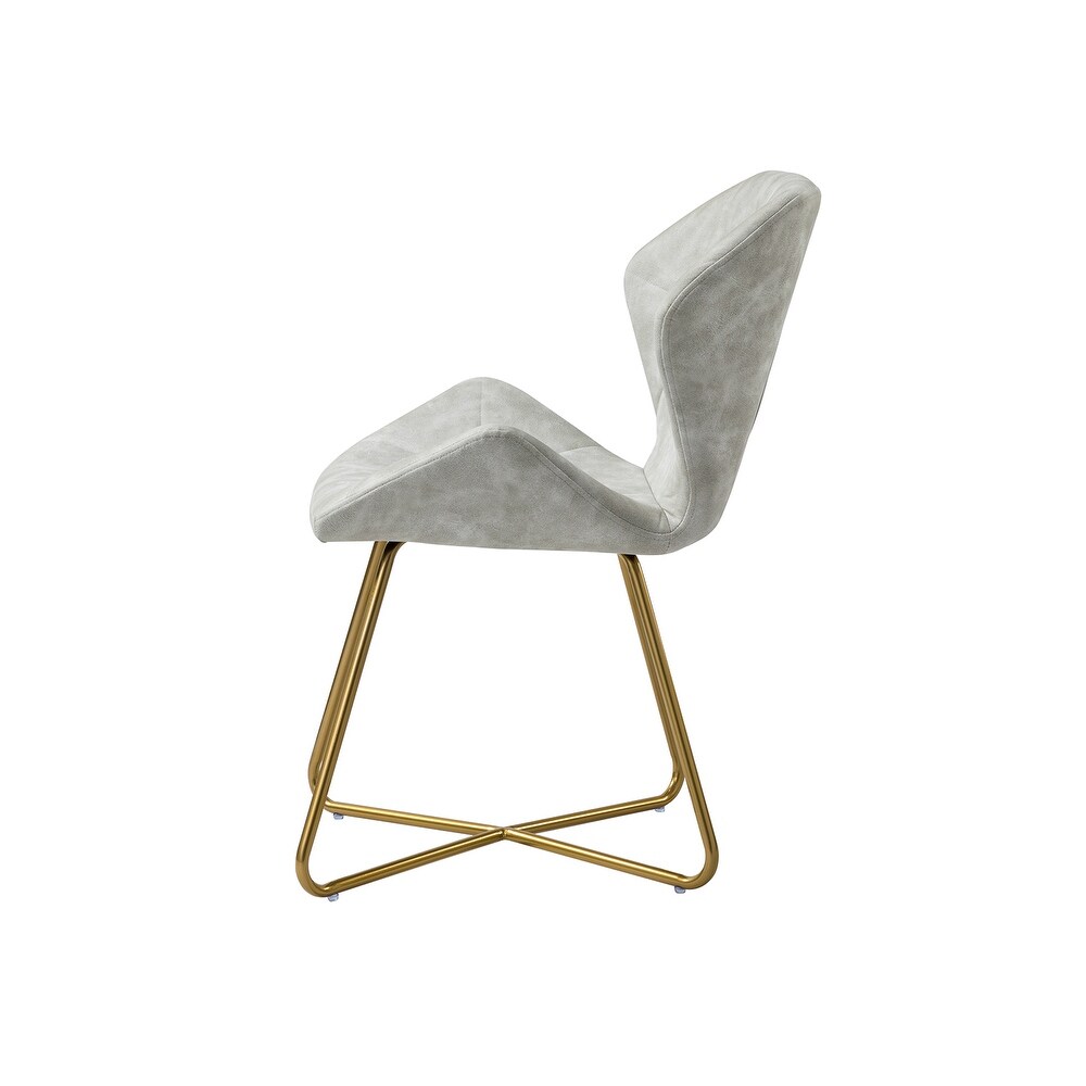 Rosa Accent Side Chair with X shaped Metal Base