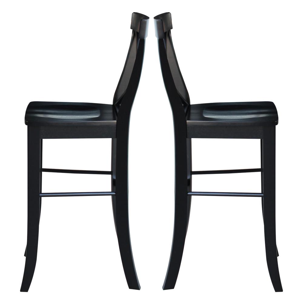 International Concepts Crossback 29 Barstool， Multiple Finishes