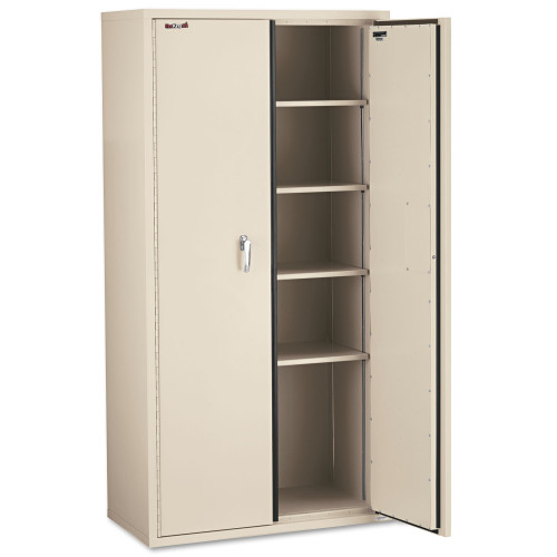 FireKing Storage Cabinet， 36w x 19.25d x 72h， UL Listed 350 Degree， Parchment (CF7236D)