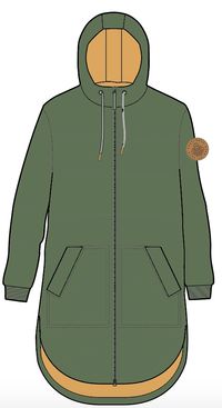 Flora Long Recycled Insulated Jacket - Vineyard Green