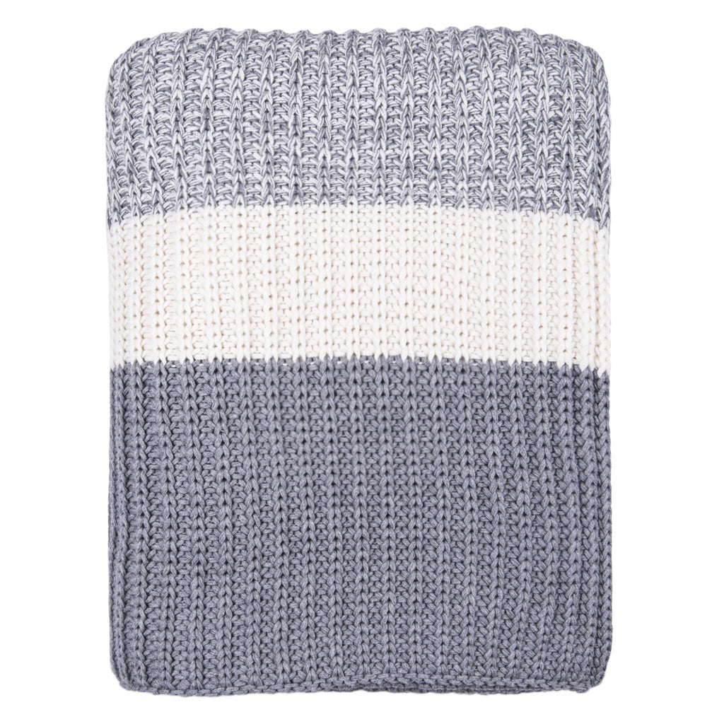 Blue White Stripe Throw