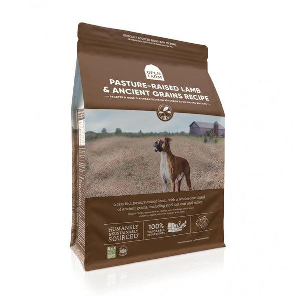 OPEN FARM PASTURE-RAISED LAMB and ANCIENT GRAINS DRY DOG FOOD;