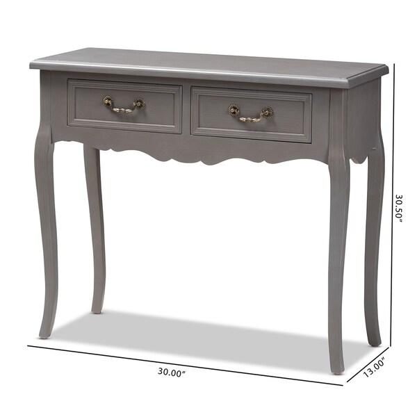 French Country 2-Drawer Console Table