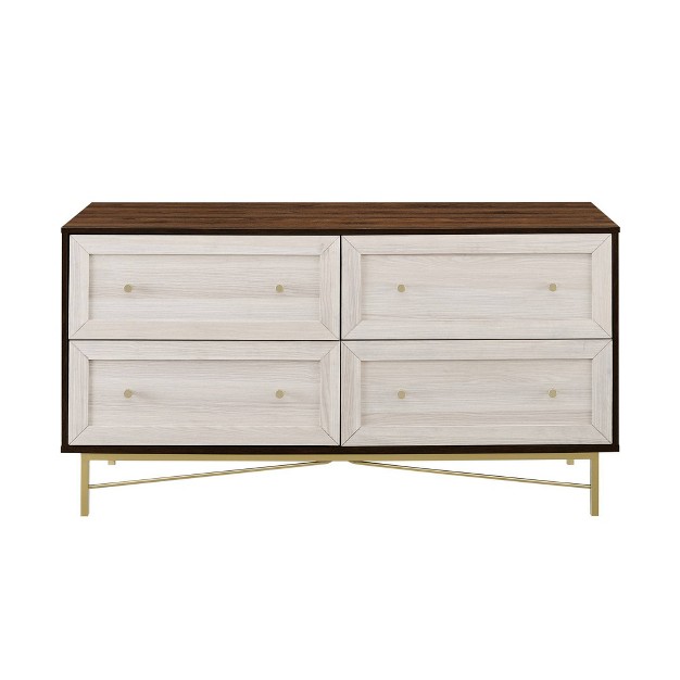 Jones Horizontal Modern 4 Drawer Dresser Saracina Home