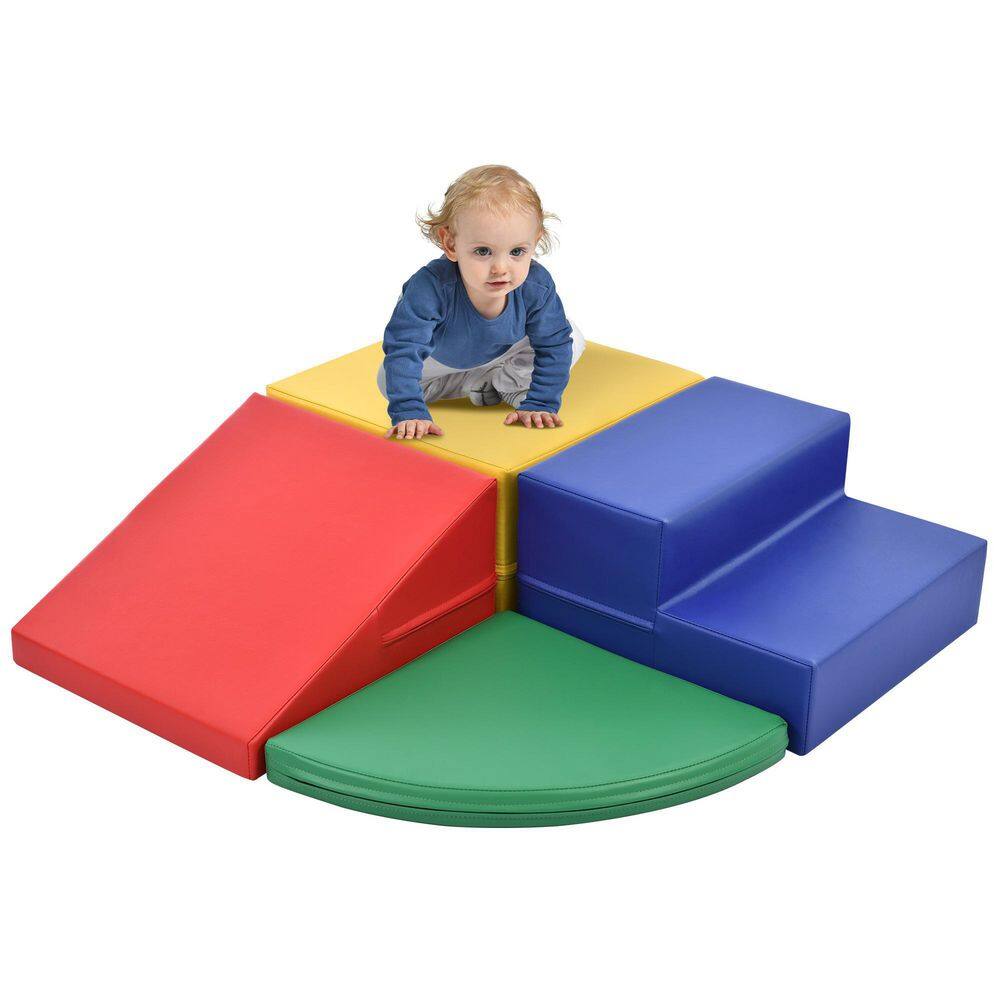 TIRAMISUBEST 4-Piece Toddlers' Multi-Color Soft Foam Playset for Climb and Crawl TXXY296663AAL