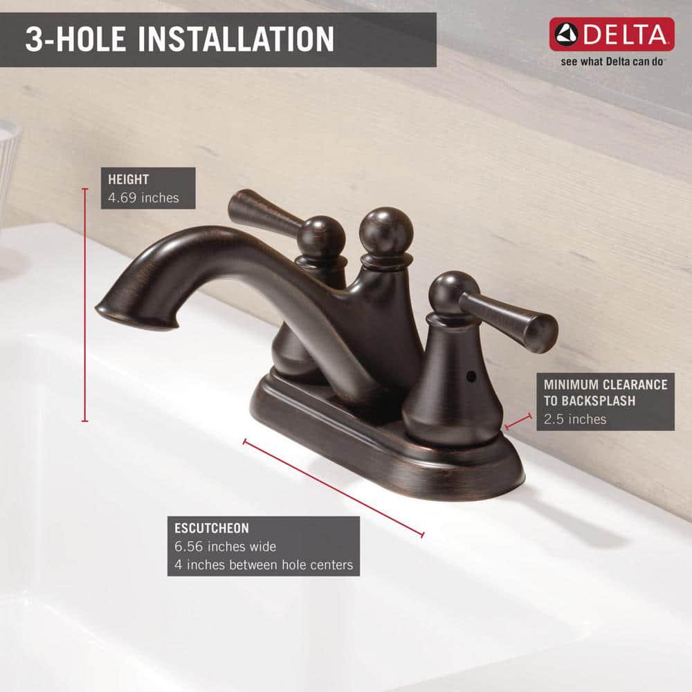 Delta Haywood 4 in Centerset 2Handle Bathroom Faucet in Venetian Bronze