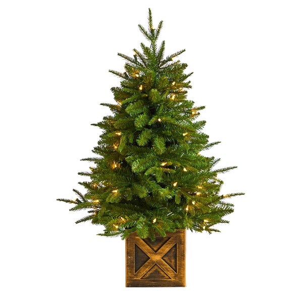 3' Finland Fir Christmas Tree in Decorative Planter