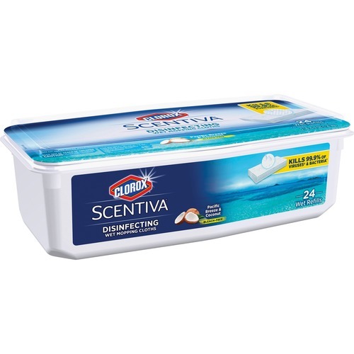 Clorox Scentiva Disinfecting Wet Mopping Pad Refills BleachFree  CLO32034