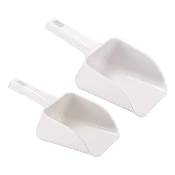 1 Set Ice Scoop ABS Small Ice Maker Flour Cereal Sugar Handle Shovel - White