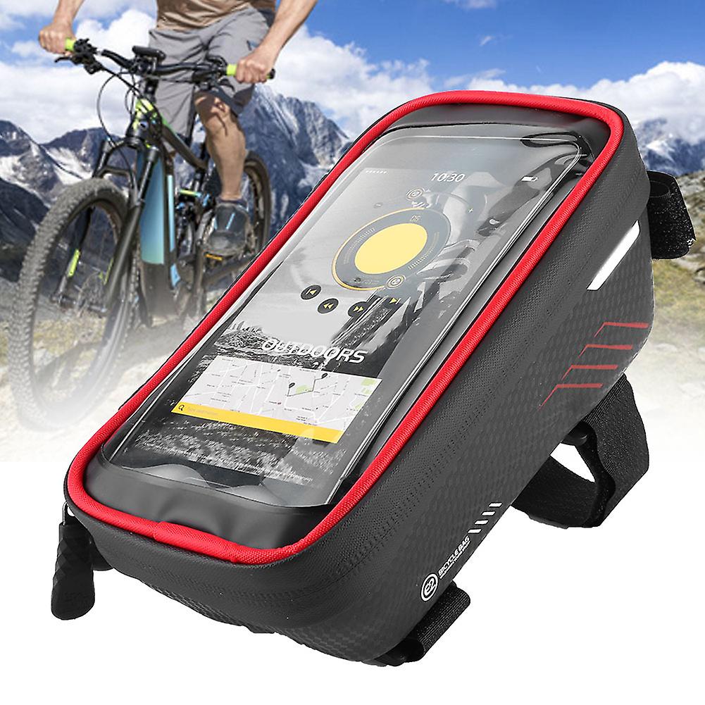 Waterproof Outdoor Hard Shell Cycling Bike Handlebar Storage Bag Bicycle Phone Holder Casered