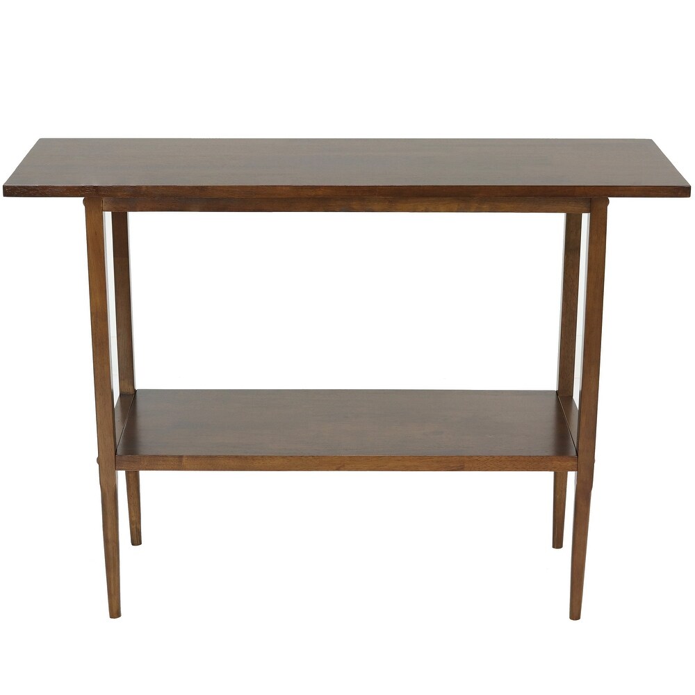 Lawrence Wooden Sofa Console Table   Dark Walnut