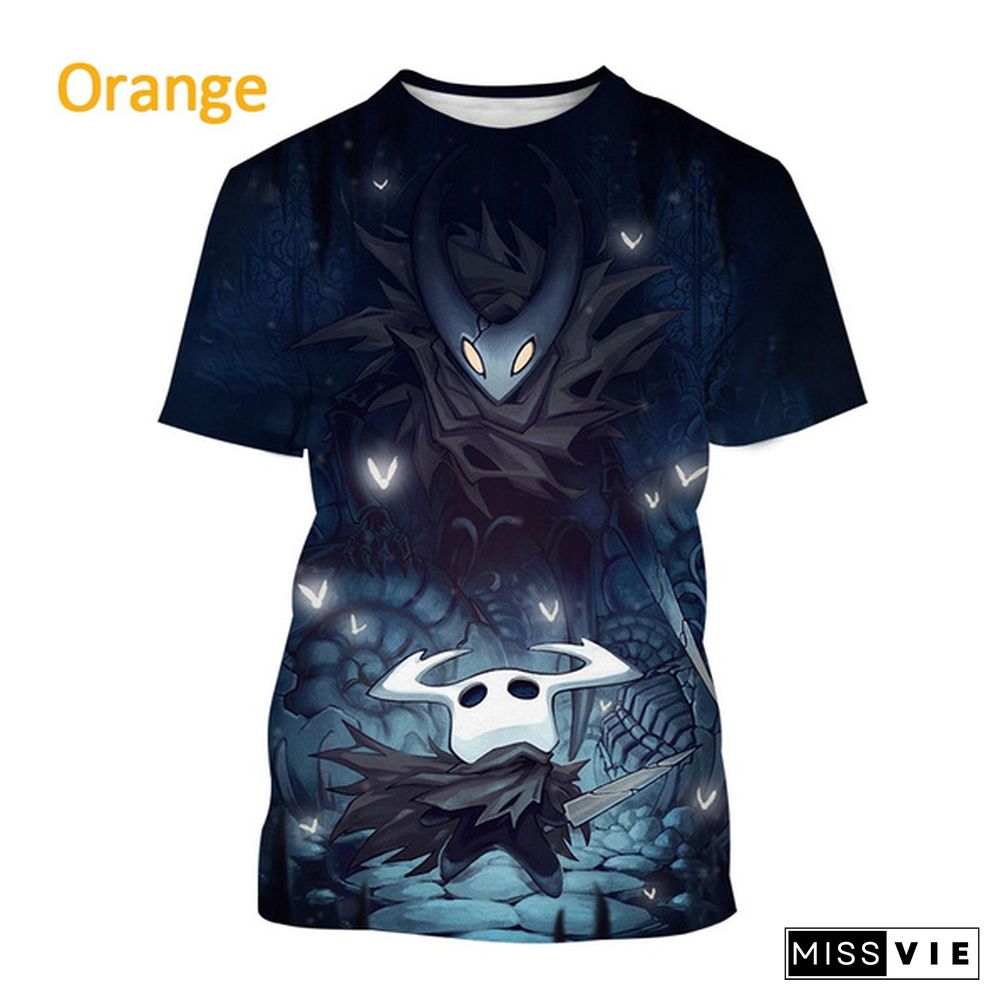 New Hollow Knight Cool Printed Short-sleeved T Shirt Men's Fashion Game T Shirt Casual Harajuku Streetwear Top