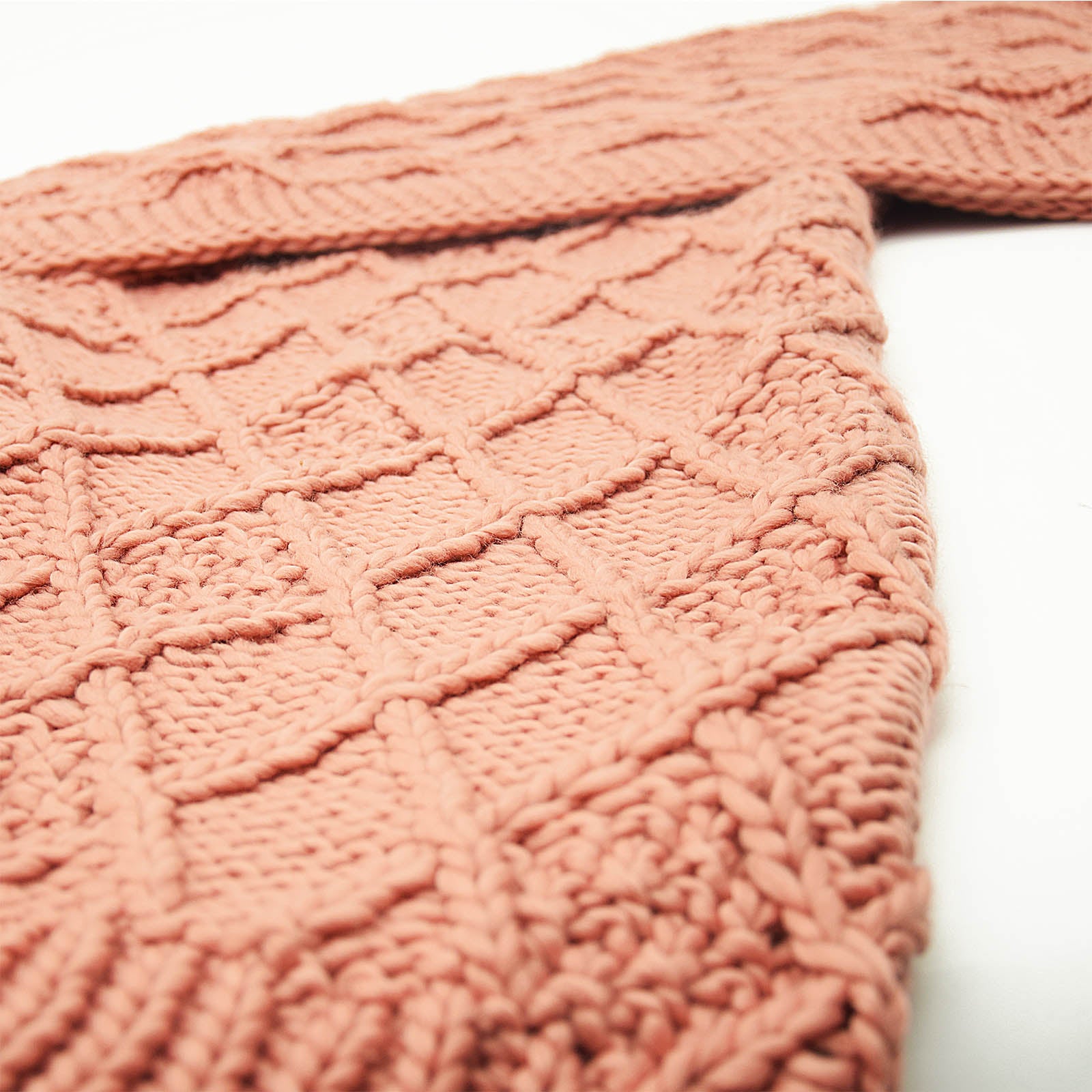 Handmade Chunky Throw Blanket  093A-001-Pink