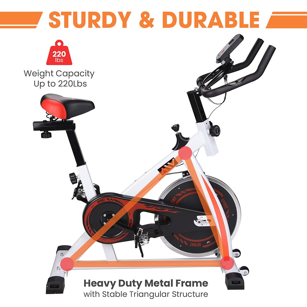 Yescom Indoor Cycling Workout Exercise Bike White