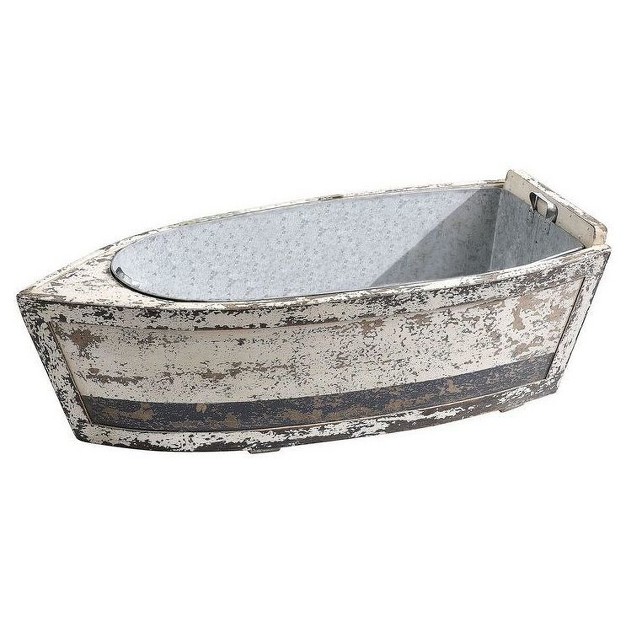 Wood Boat With Tin Insert Storied Home