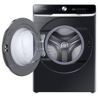  5 cu. ft. Smart High-Efficiency Front Load Washer with Smart Dial and OptiWash in Brushed Black WF50A8800AV