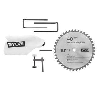 RYOBI 15 Amp 10 in. Corded Sliding Compound Miter Saw and Universal Miter Saw QUICKSTAND TSS103-A18MS01G