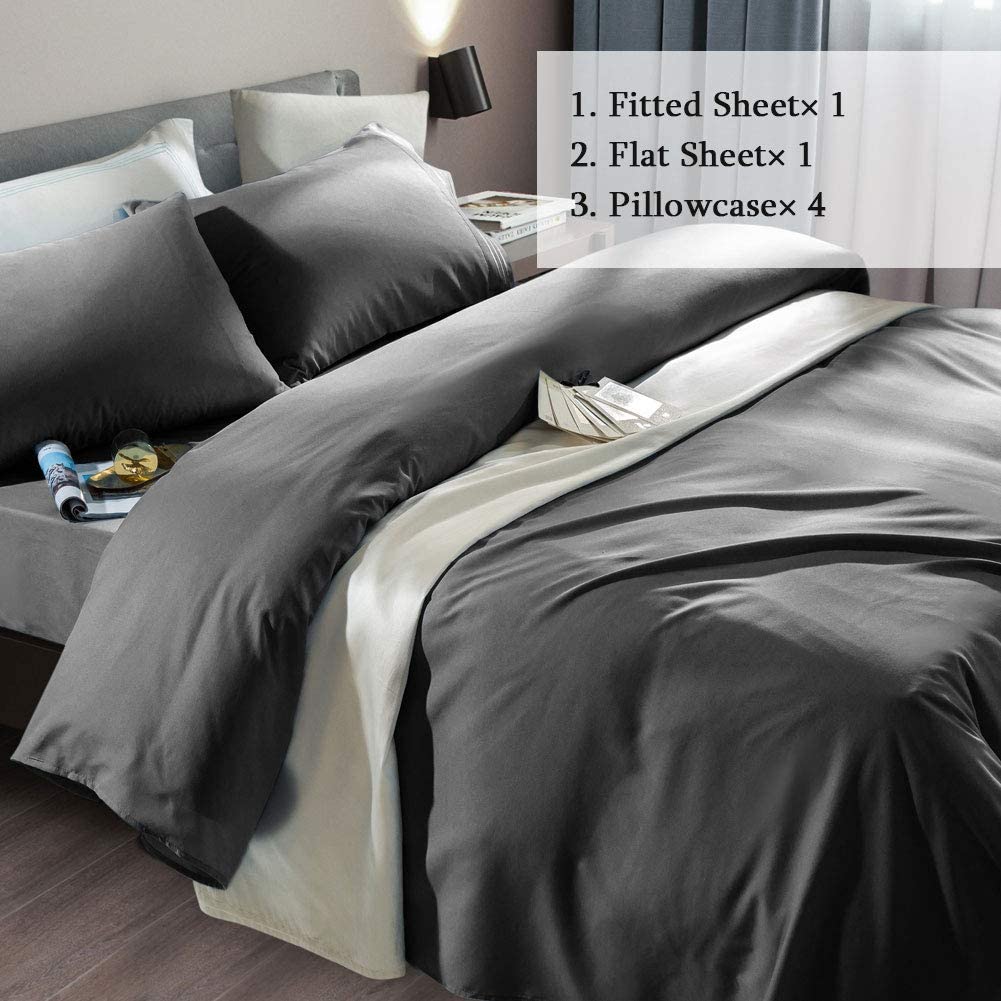 Super Soft 1800 Thread Count Luxury Egyptian Wrinkle Hypoallergenic 6 pcs Bed Sheet Set