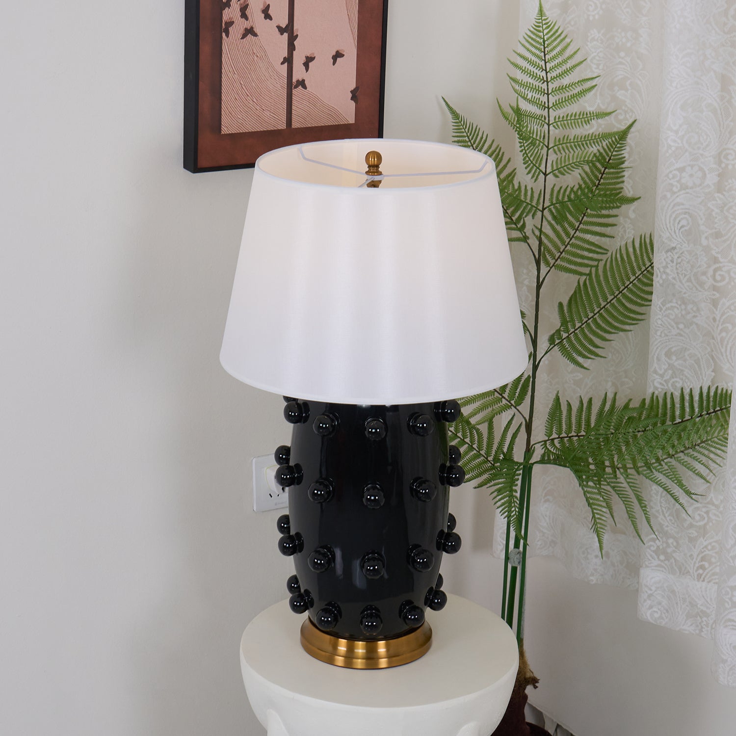 Polka Dot Porcelain Table Lamp