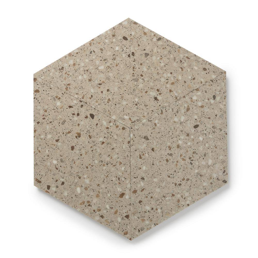 Lucida Surfaces MosaiCore Desert Rock 28 MIL x 9.75 in. W x 17 in. L Glue Down Waterproof Vinyl Tile Flooring (15.2 sqftcase) SC-4255