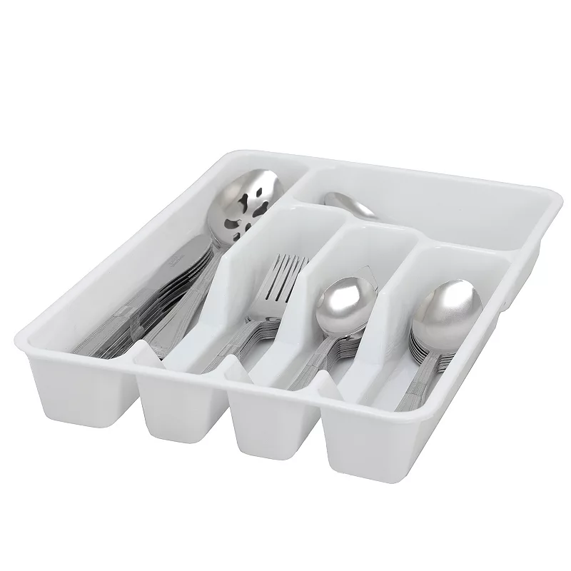 Gibson Home Basic Living Aston 45 Piece Flatware Set with Plastic Tray