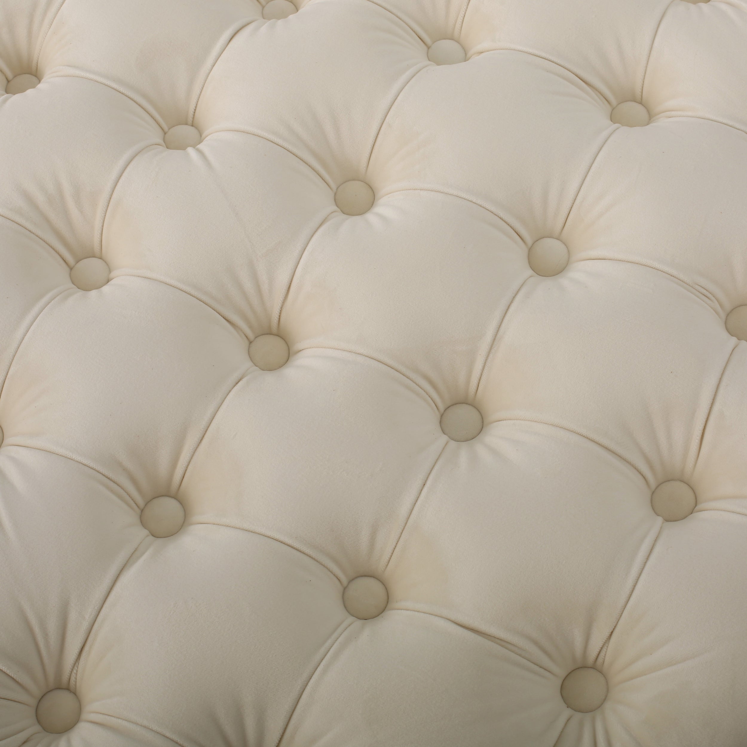 Provence Tufted New Velvet Fabric Ottoman Pouf