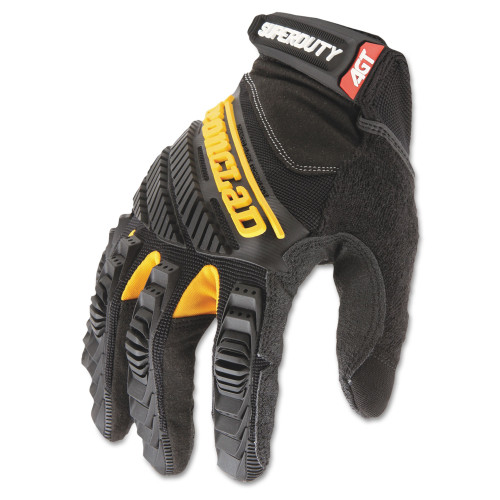 Ironclad SuperDuty Gloves， X-Large， Black/Yellow， 1 Pair (SDG205XL)