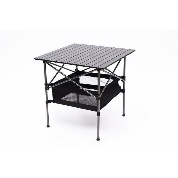 3 Pieces Folding Table and Chairs Set with 1 Square Table and 2 Chairs - Overstock - 37847022